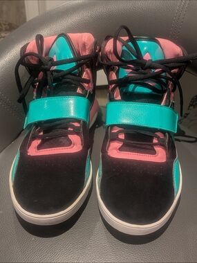 Adidas Originals High Top Sneakers Teal Pink Black Women’s 8.5 Retro Y2K